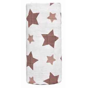 BIO Velká bambusová osuška, beige stars / béžové hvězdičky