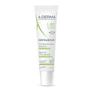 A-Derma Dermalibour+ Reparační CICA-Balzám na popraskané a podrážděné rty 15 ml