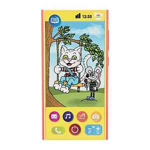 Teddies Veselý Mobil Telefon plast česky mluvící 7,5x15cm na baterie se zvukem na kartě