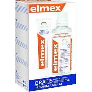 Elmex ústní voda 400ml + zubní pasta 75ml