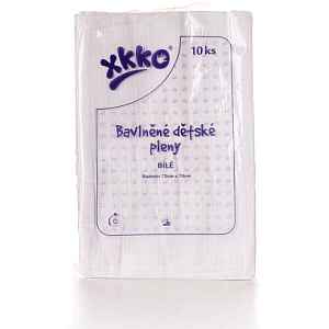 KIKKO Bavlněné pleny Classic 70x70 (10 ks) - bílé