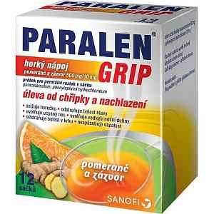 Paralen grip horký nápoj pomeranč a zázvor 12 sáčků