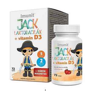 Laktobacily JACK LAKTOBACILÁK IMUNIT + vitamin D3 tbl.72