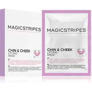 MAGICSTRIPES Chin & Cheek zpevňující hydrogelová maska na krk a tváře 5 ks