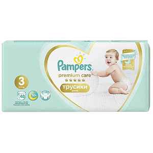 PAMPERS Premium Care Pants 3 MIDI (6-11 kg) 48 ks Value Pack – plenkové kalhotky