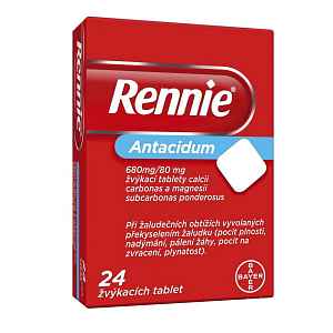 RENNIE 680MG/80MG žvýkací tableta 24