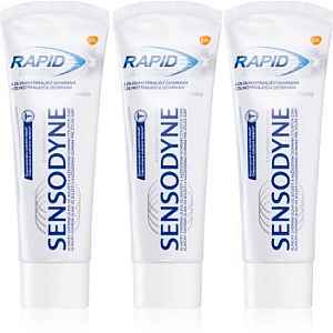 Sensodyne Rapid Whitening bělicí zubní pasta pro citlivé zuby 3x75 ml