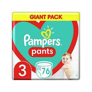 PAMPERS Pants 3 (6-11 kg) 76 ks Midi - plenkové kalhotky