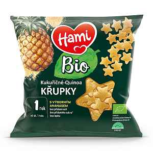 HAMI BIO Křupky kukuřičné-quinoa s výborným ananasem 20 g, 12+