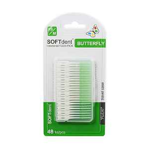 SOFTdent Butterfly dentální párátka Flexi Pick 48ks