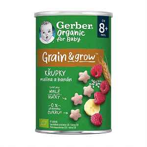 Gerber Organic for Baby Křupky s malinou a banánem BIO 8m+ 35 g