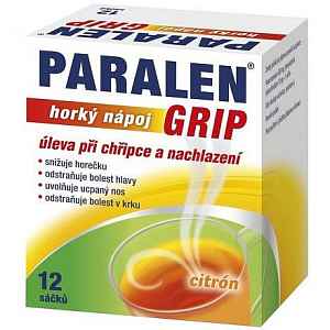 Paralen Grip horký Nápoj citron 12 sáčků
