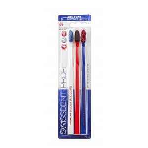 SWISSDENT COLOURS zubní kartáčky Soft-Medium (2+1)