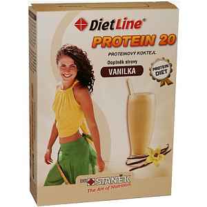 DietLine Protein 20 Koktejl Vanilka 3 sáčky
