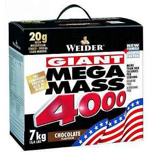 Weider, Giant Mega Mass 4000, Gainer, 7000 g, Vanilka