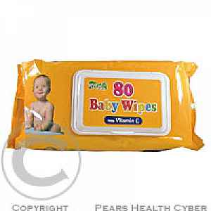 Ubrousky dětské hygienické Baby Wipes vit.E 80 ks s distr.