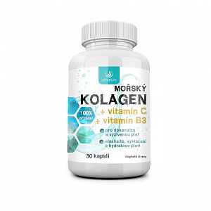 ALLNATURE Mořský kolagen + vitamin C + vitamin B3 30 kapslí
