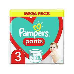PAMPERS Pants 3 (6-11 kg) 128 ks Midi Mega box - plenkové kalhotky