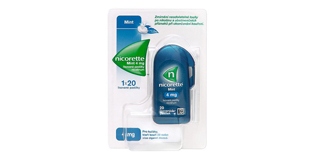 Nicorette pastilky